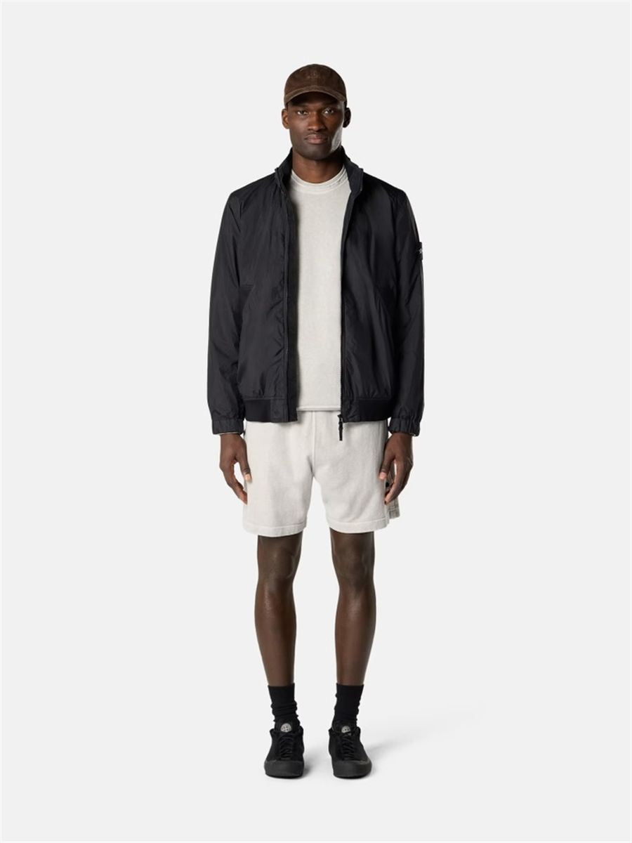 Loose-wide-leg-fit jogger shorts with pockets-STONE ISLAND-Verso