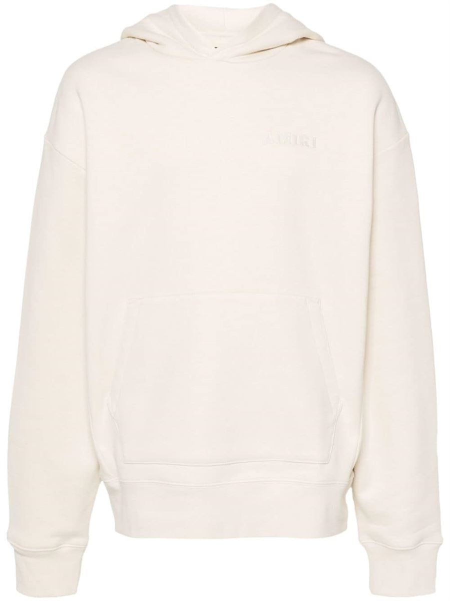 LOGO-EMBROIDERED COTTON HOODIE AMIRI