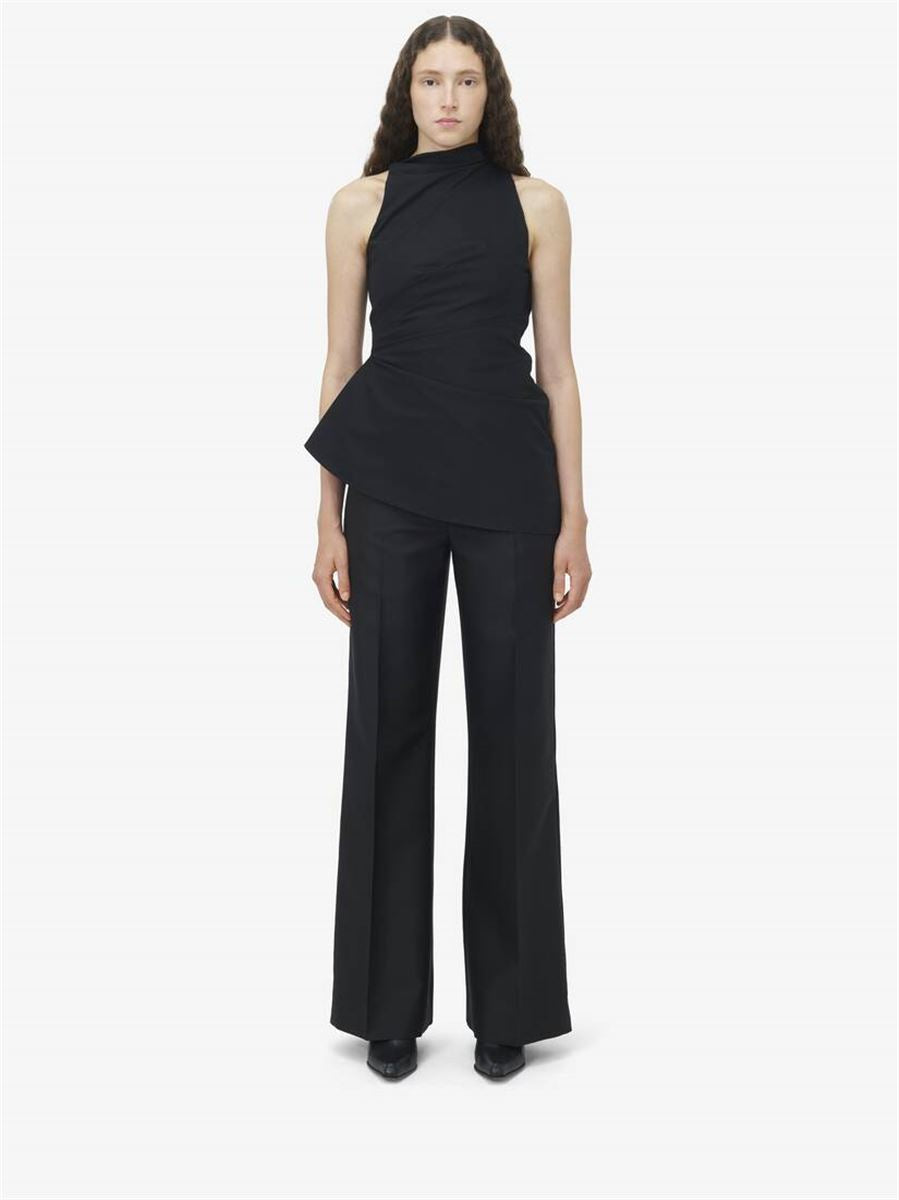 ASYMMETRIC GATHERED TOP IN BLACK -  A. MCQUEEN -  Verso