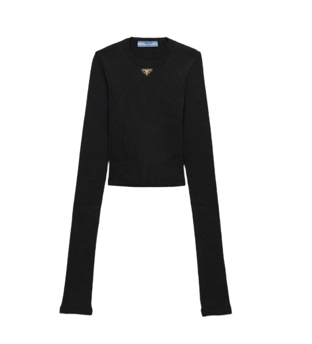 RIBBED KNIT JERSEY TOP -  PRADA -  Verso