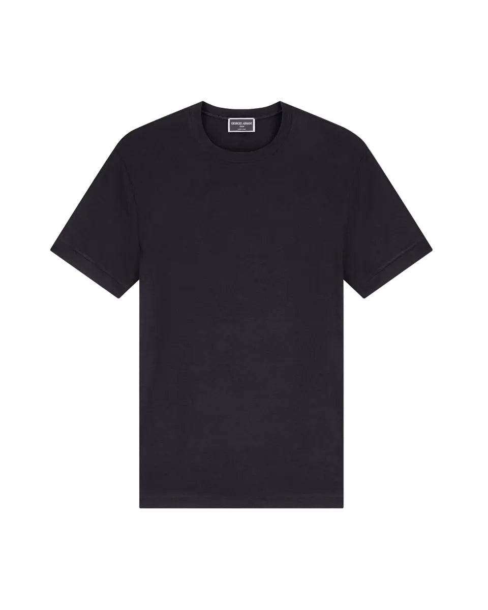 Jersey t-shirt in stretch viscose with a crew neck icon