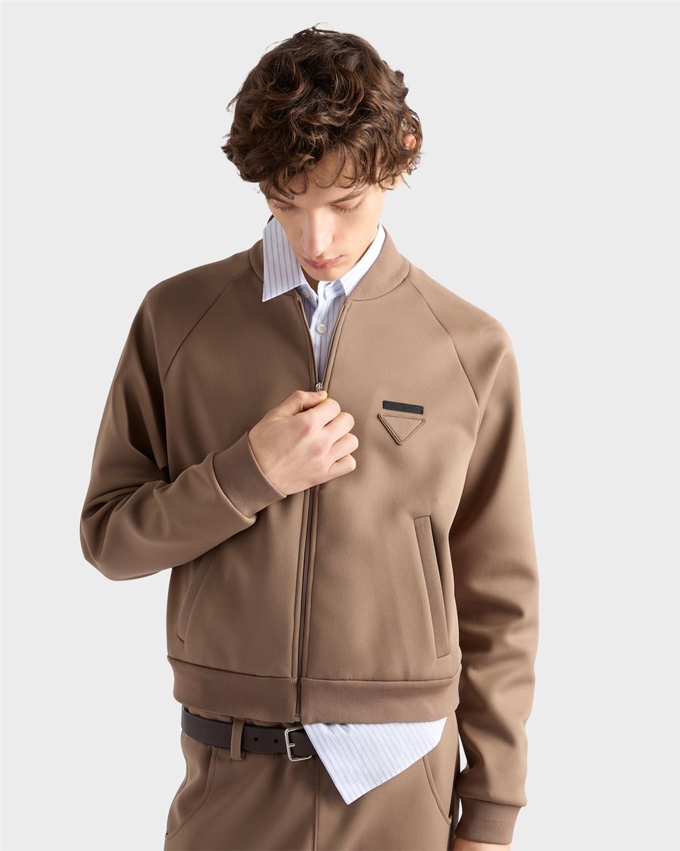technical fleece blouson jacket-PRADA-Verso