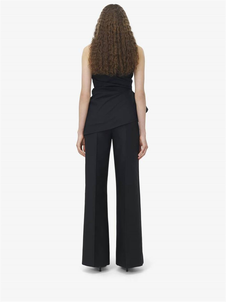 ASYMMETRIC GATHERED TOP IN BLACK -  A. MCQUEEN -  Verso