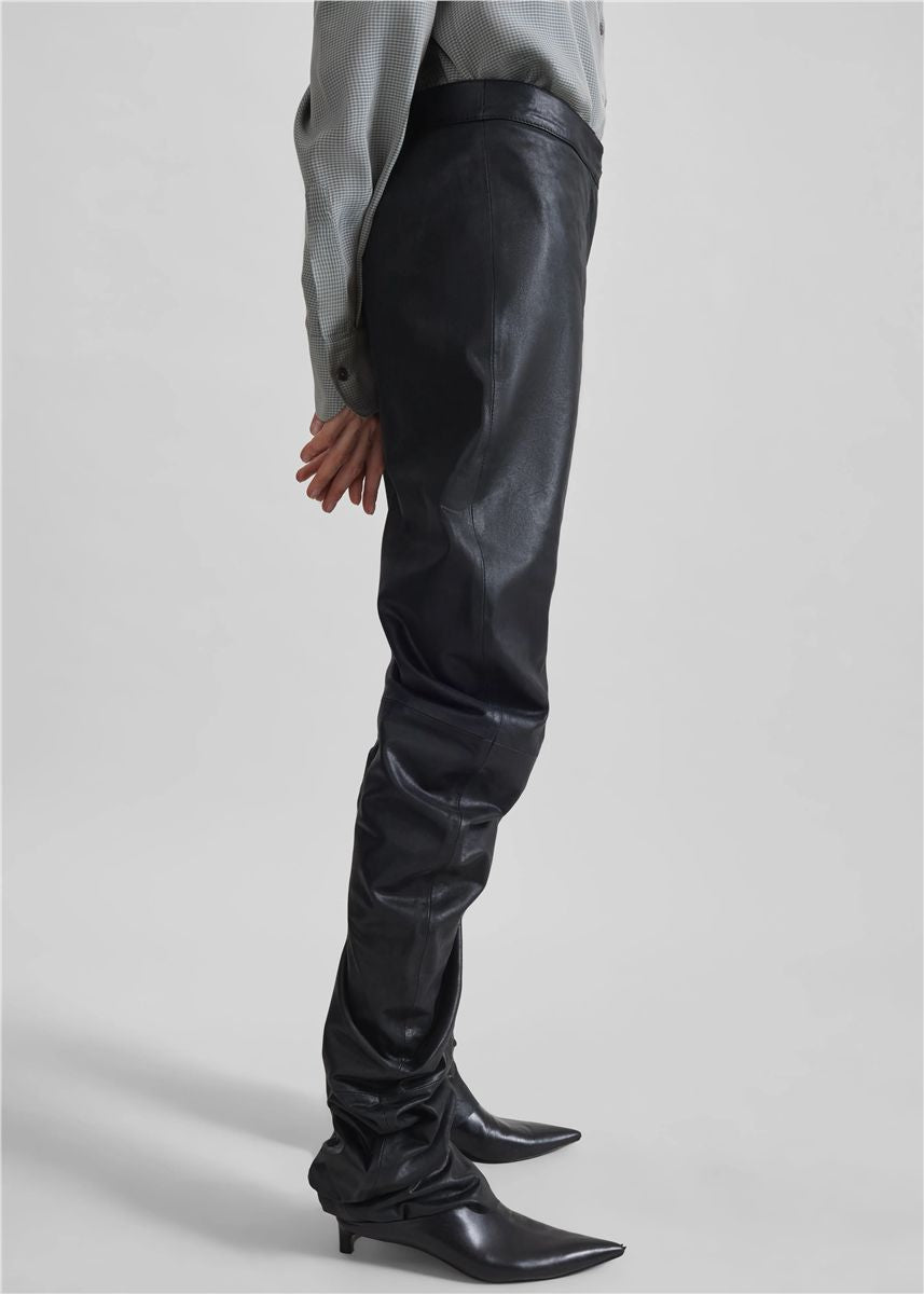 Jessa leather ruched pants-THE FRANKIE SHOP-Verso
