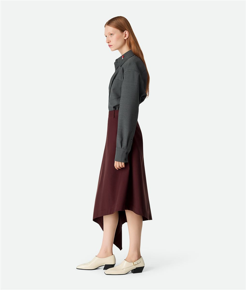 SARTORIAL WOOL SKIRT -  BOTTEGA VENETA - Verso