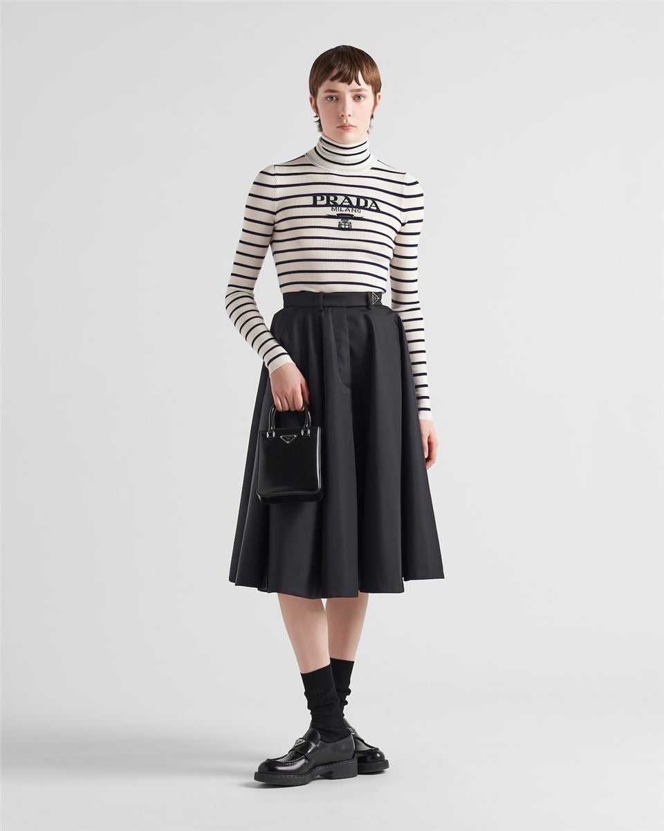 RE-NYLON PLEATED SKIRT PRADA