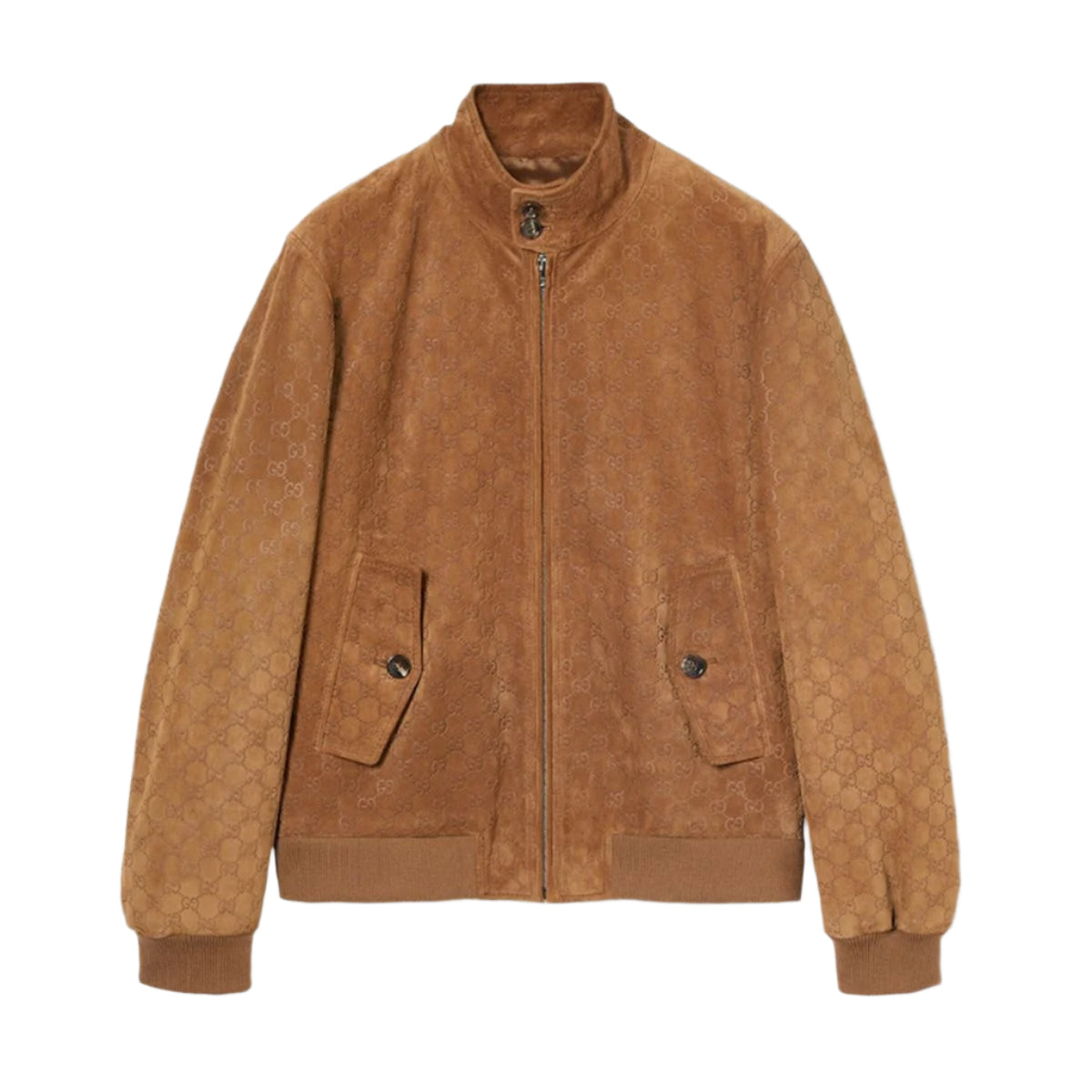 EMBOSSED GG SUEDE BOMBER JACKET - GUCCI - Verso