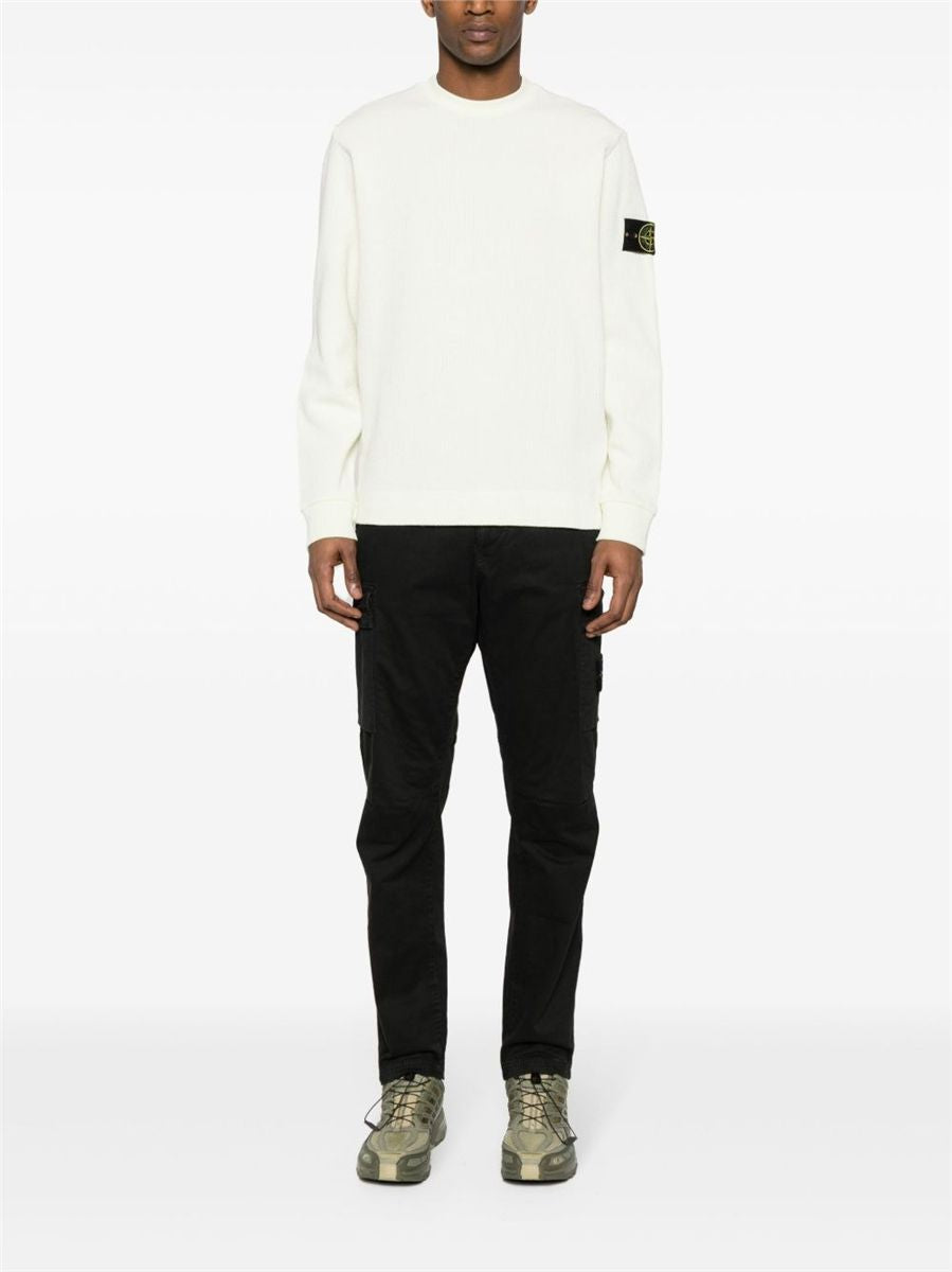 Compass-badge straight-leg trousers-STONE ISLAND-Verso