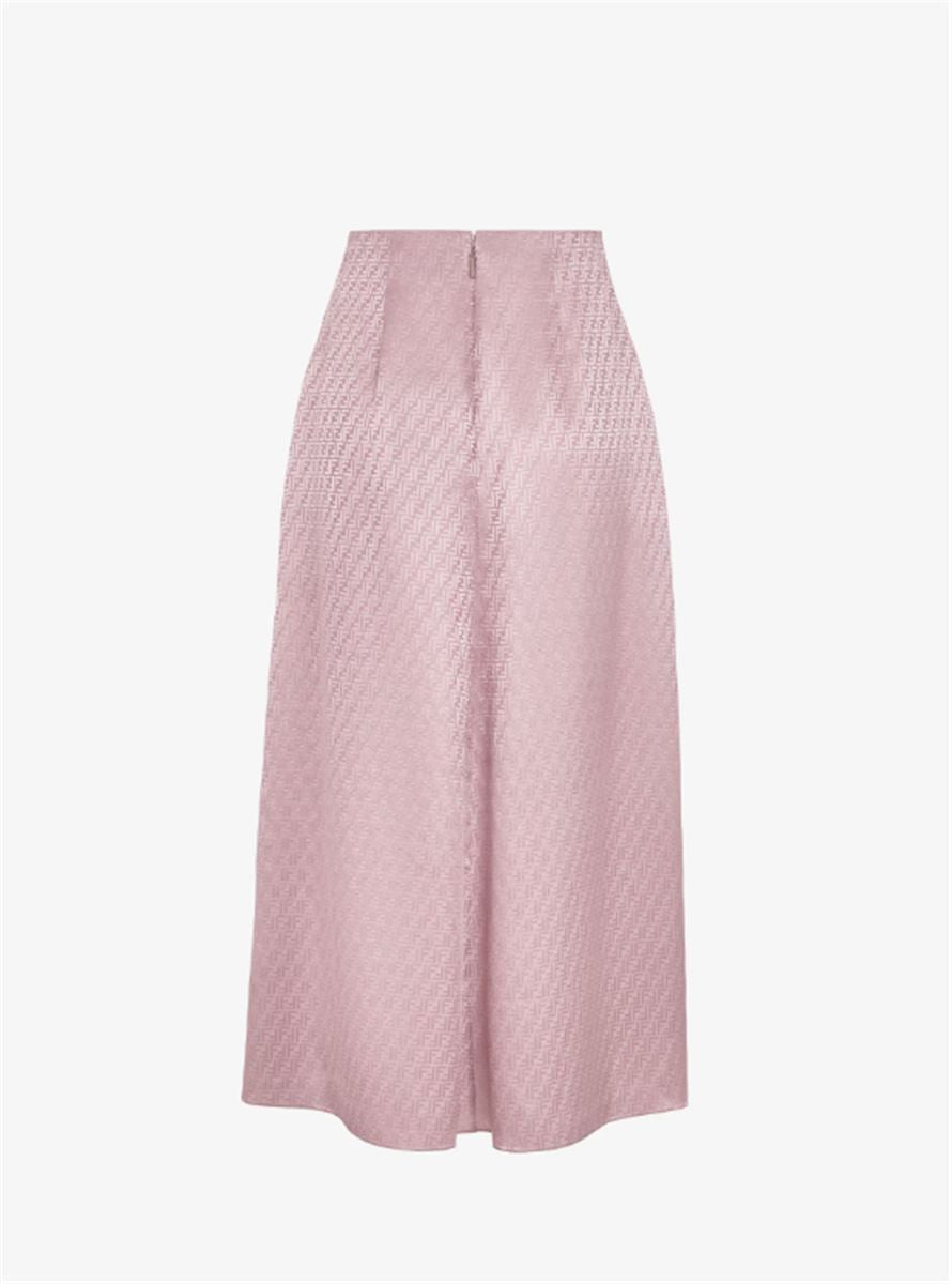MAUVE PINK FF SILK SKIRT -  FENDI -  Verso