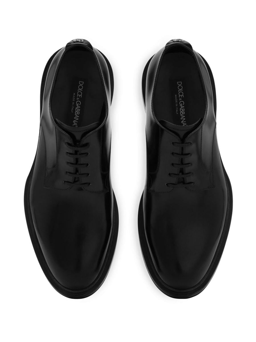 INTERLOCKING DG PLAQUE DERBY SHOES DOLCE & GABBANA