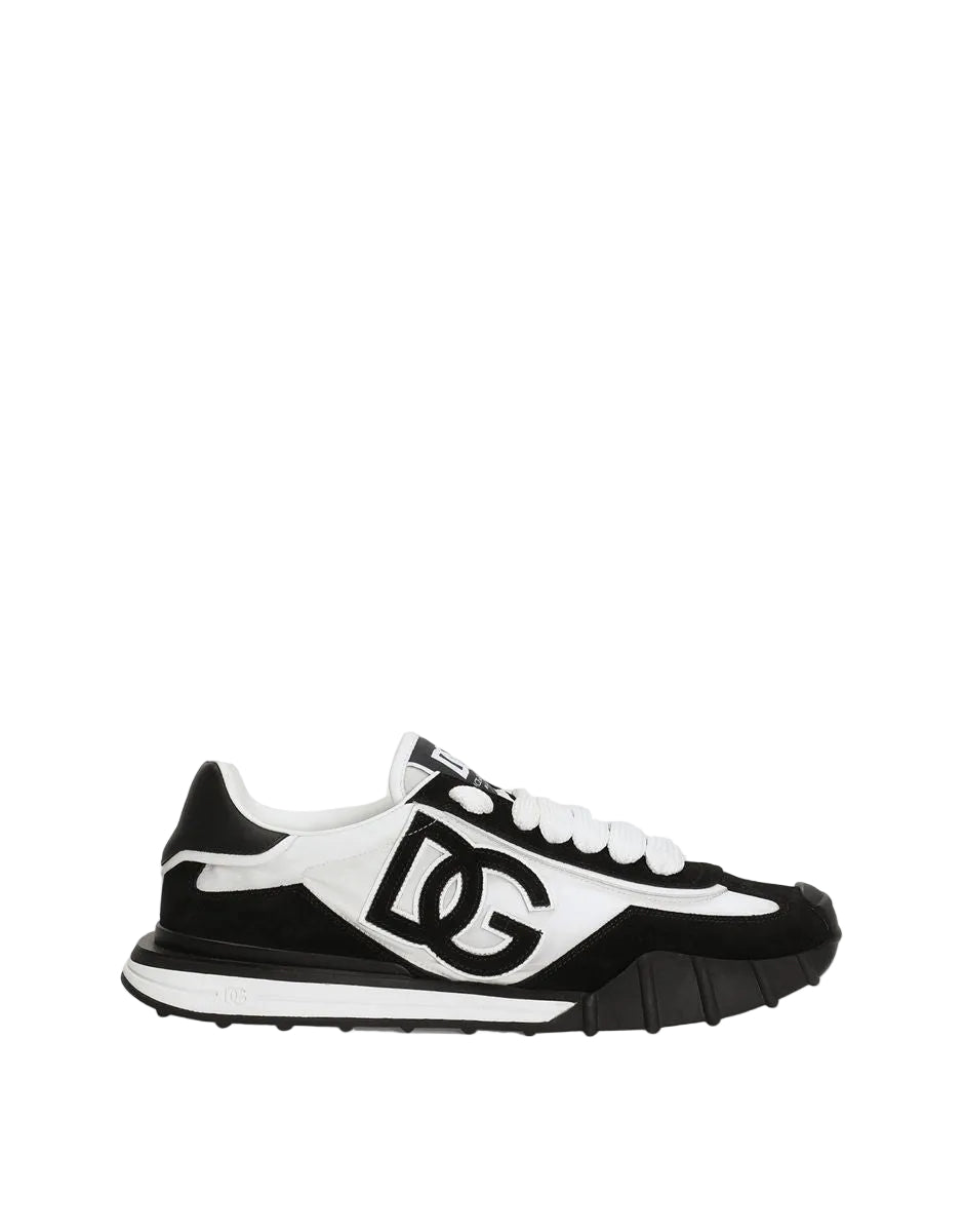 Dg athletic sneakers in fabric and calfskin