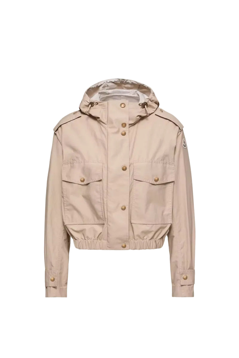 Carex hooded cotton blend poplin jacket
