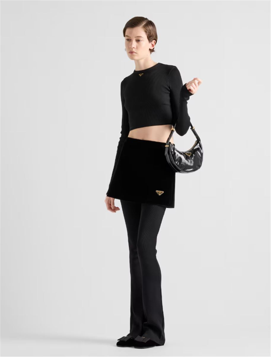 RIBBED KNIT JERSEY TOP -  PRADA -  Verso