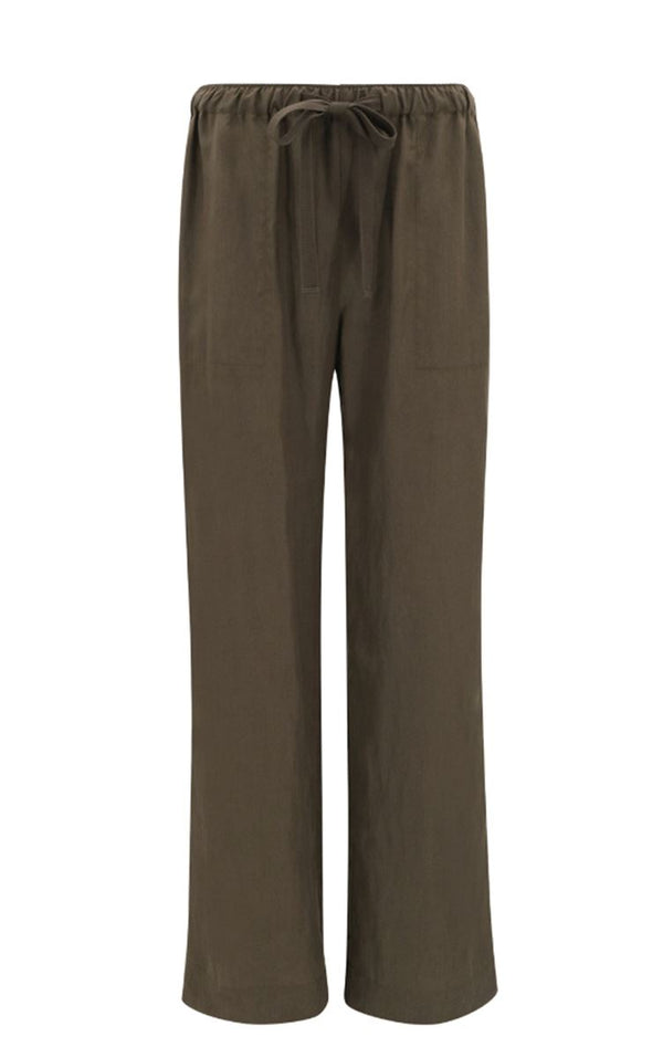 MID-RISE DRAWSTRING TROUSERS
