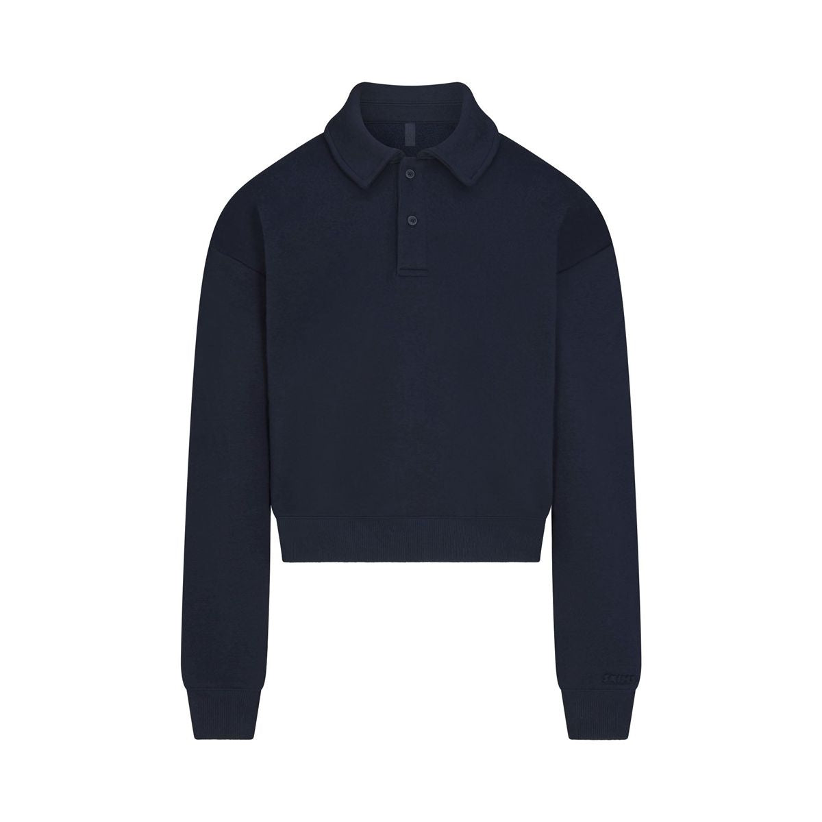 Cotton Fleece Polo Sweatshirt