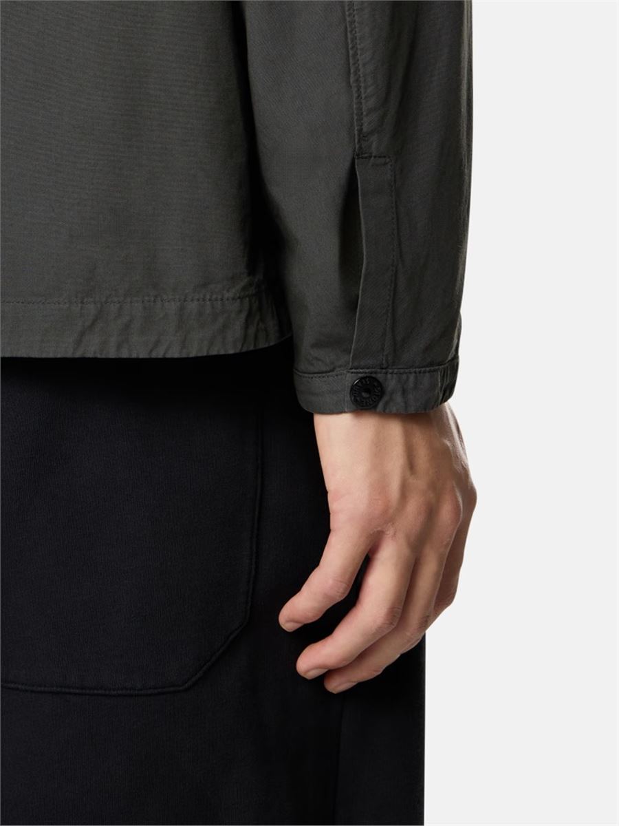 Comfort-fit overshirt with layered chest pockets
