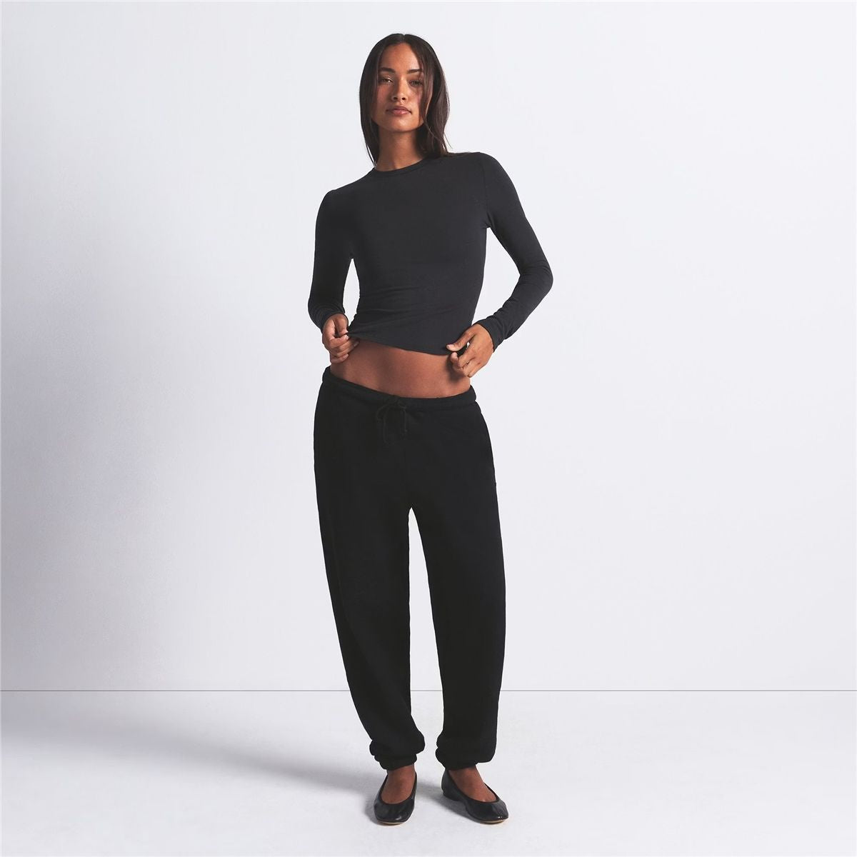 Cotton Jersey Long Sleeve T-Shirt-SKIMS-Verso