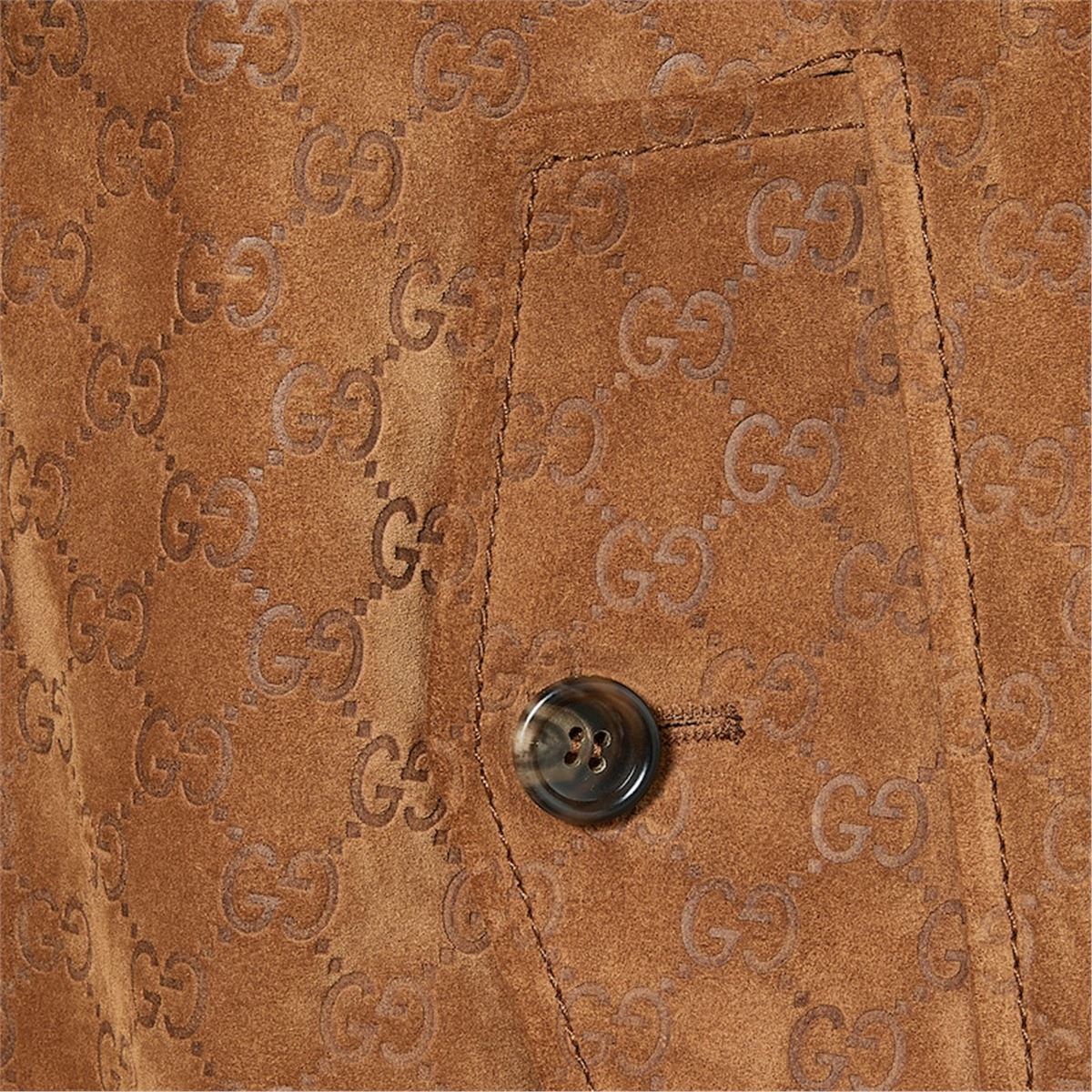 EMBOSSED GG SUEDE BOMBER JACKET - GUCCI - Verso
