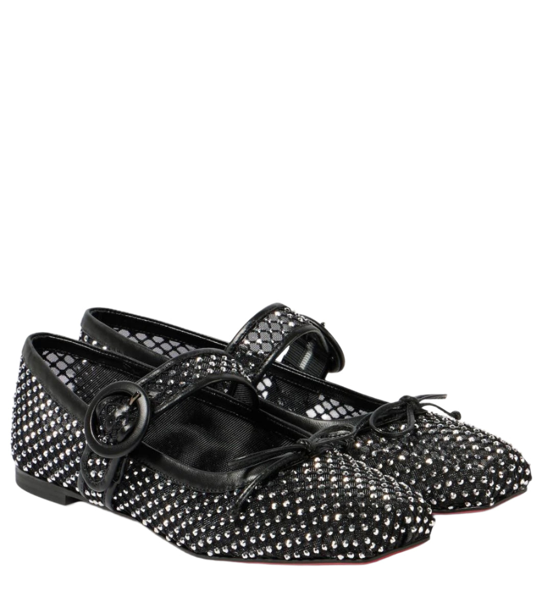 MAMASTRAPITINA EMBELLISHED MESH BALLET FLATS - LOUBOUTIN - Verso
