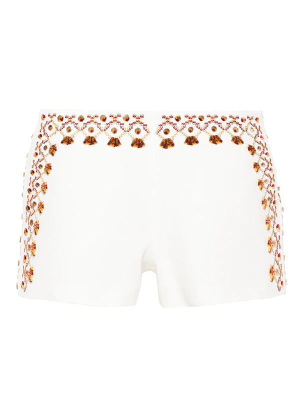 EMBROIDERED-DETAIL MINI SHORTS