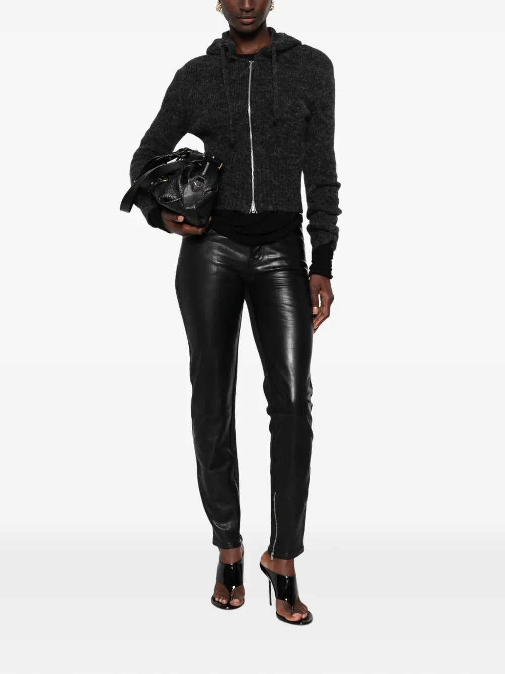 7 for all mankind coated zip-detail jeans-7FAM-Verso