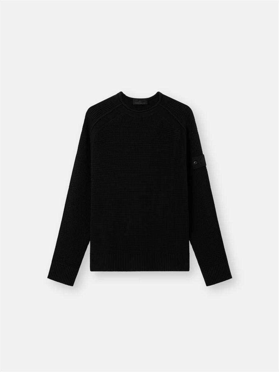 Mock neck jumper with raglan sleeves and ribbed trims
