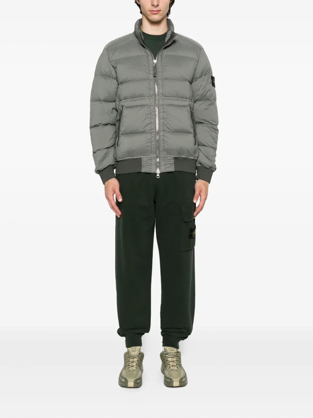 Quilted zip-front jacket-STONE ISLAND-Verso