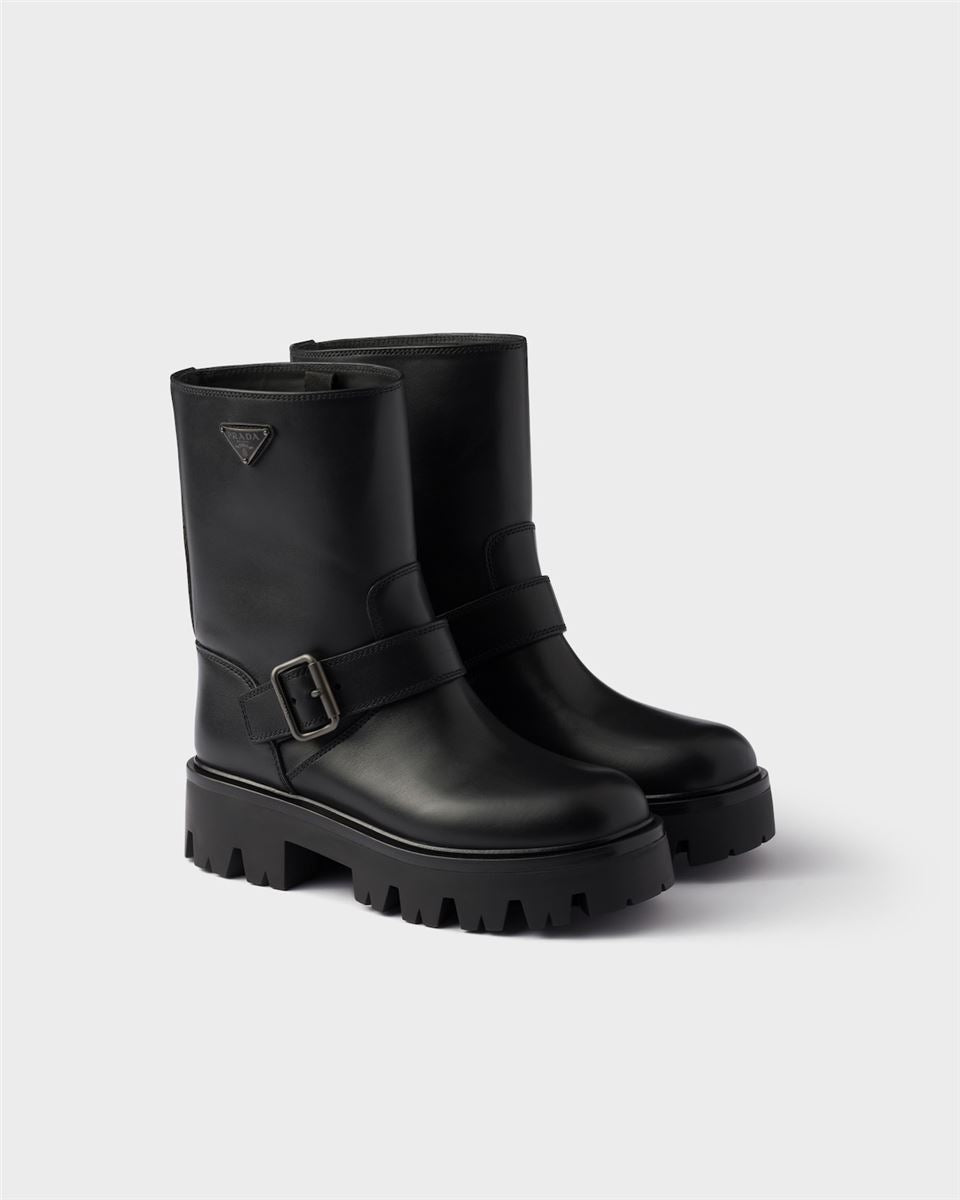 Leather booties
