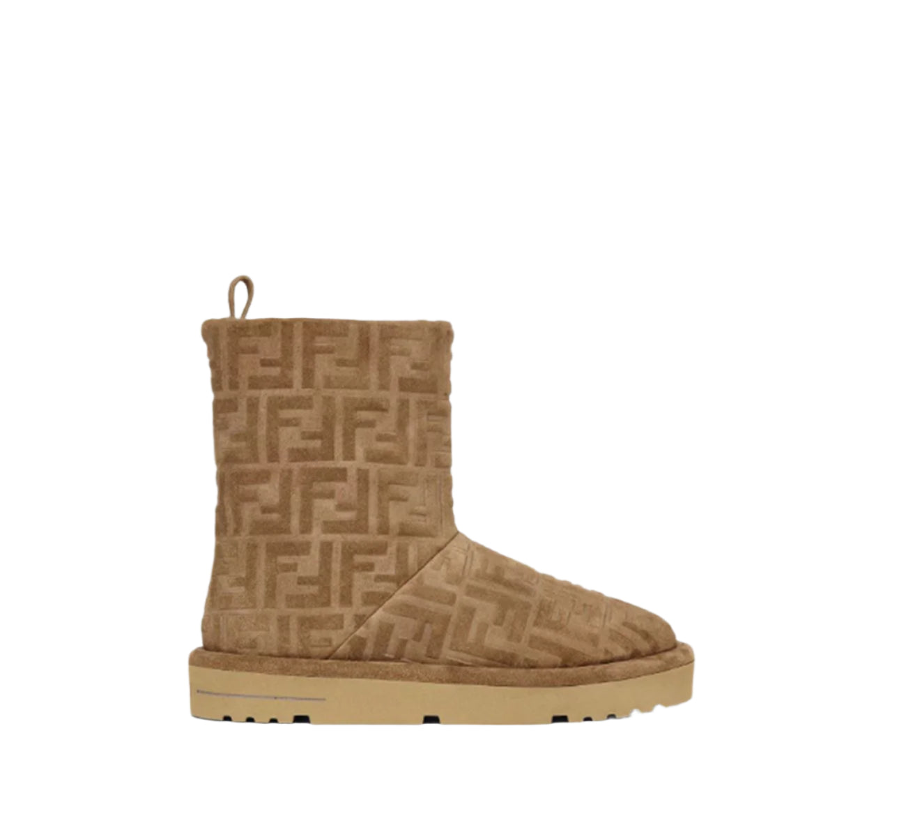 BROWN FF CHAMOIS LOW BOOTS -  FENDI -  Verso