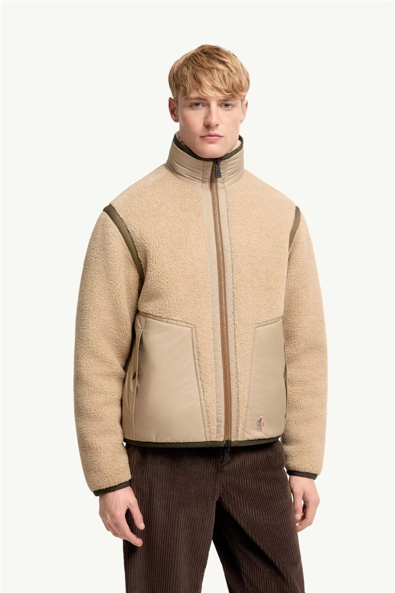 Reversible teddy zip-up sweatshirt
