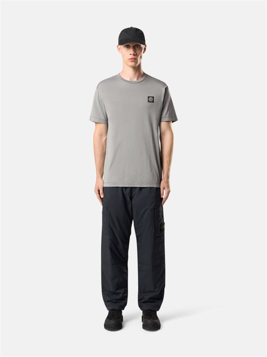Slim-fit short-sleeve polo shirt with compass patch