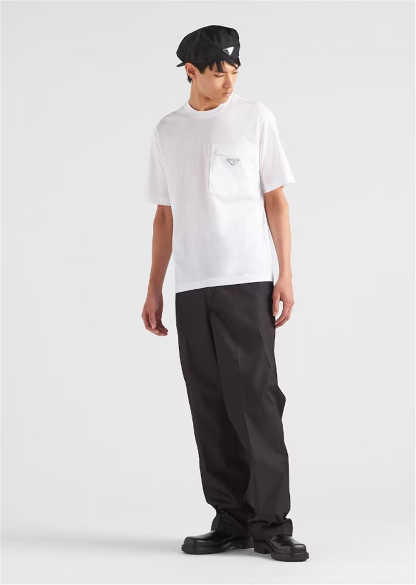 RE-NYLON AND JERSEY T-SHIRT -  PRADA -  Verso