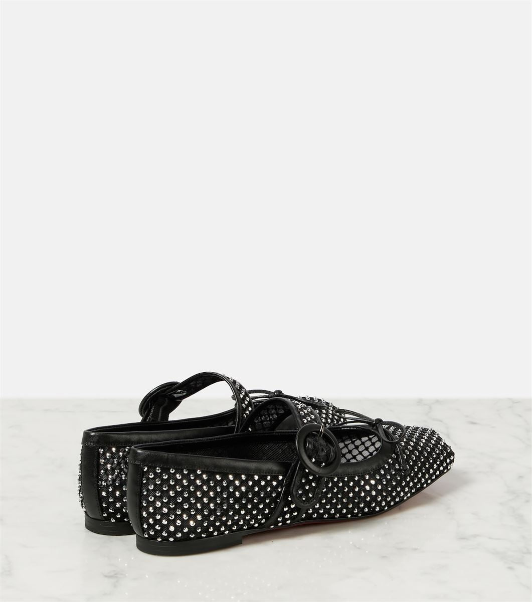 MAMASTRAPITINA EMBELLISHED MESH BALLET FLATS - LOUBOUTIN - Verso