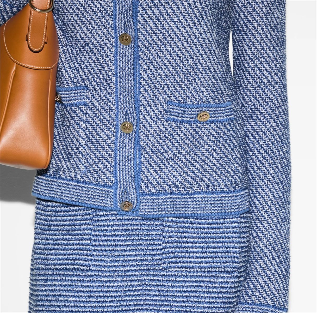 FINE COTTON CREWNECK CARDIGAN - GUCCI - Verso