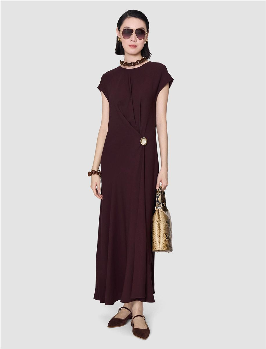 Taipan crepe dress-JOSEPH-Verso
