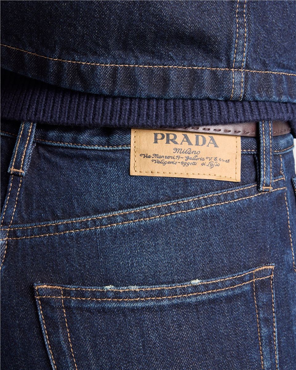 Five-pocket denim jeans-PRADA-Verso