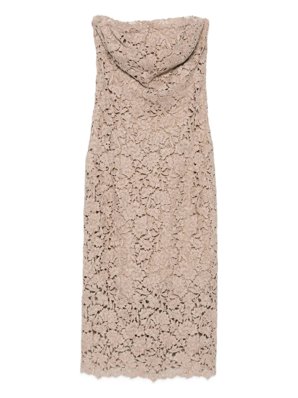 Floral-lace mini dress
