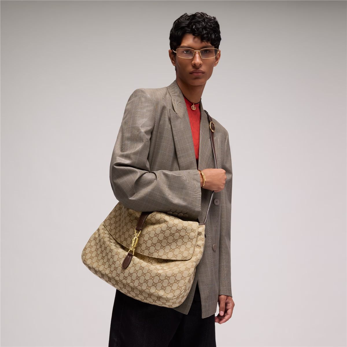 Jackie flap large crossbody bag-GUCCI-Verso