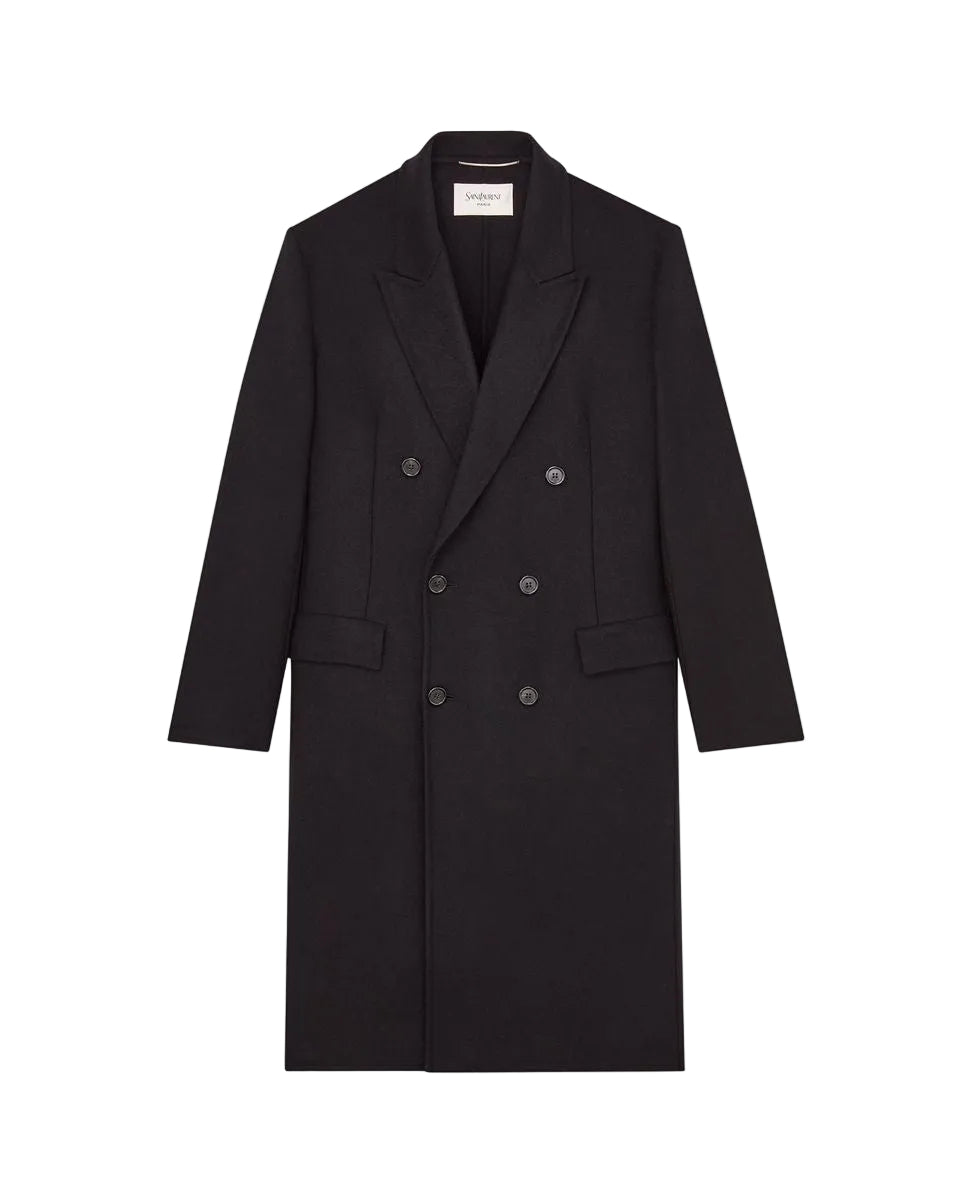 Coat in double-face wool felt