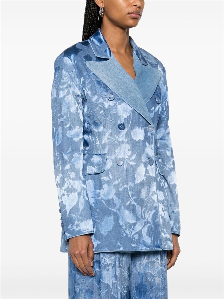 DEVORÉ ROSE DENIM-PRINT BLAZER - ERMANNO SCERVINO - Verso