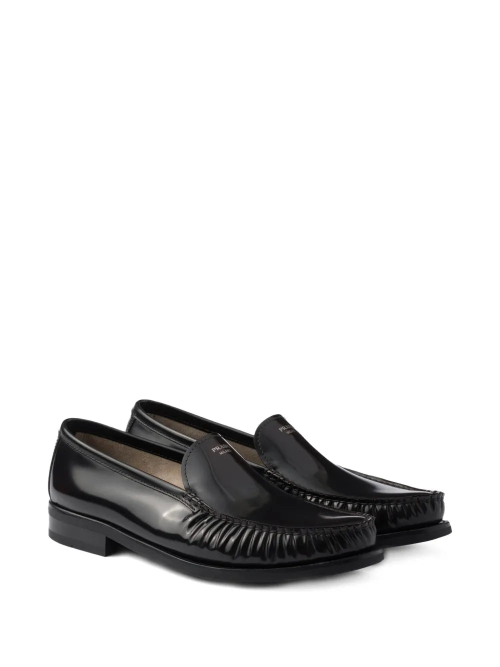 Prada leather loafers