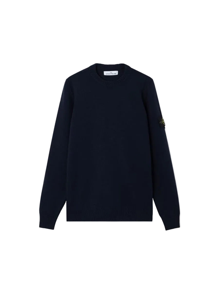 Regular-fit crewneck jumper with ribbed trims