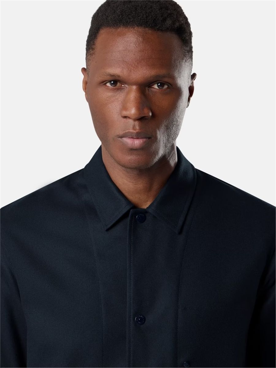 Regular-fit overshirt with chest pocket
