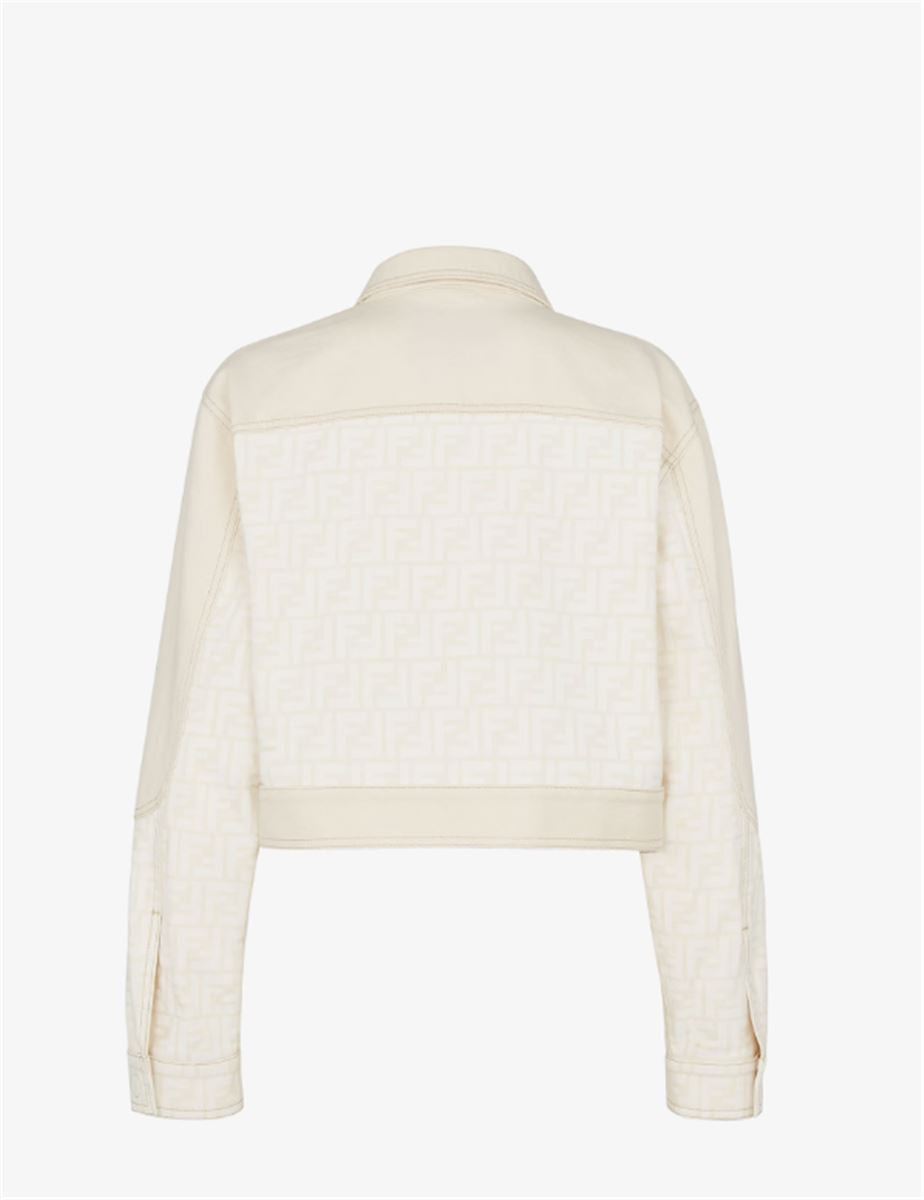 WHITE FF DENIM JACKET -  FENDI -  Verso