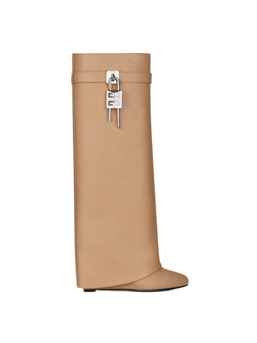 SHARK LOCK BOOTS IN GRAINED LEATHER -  GIVENCHY -  Verso