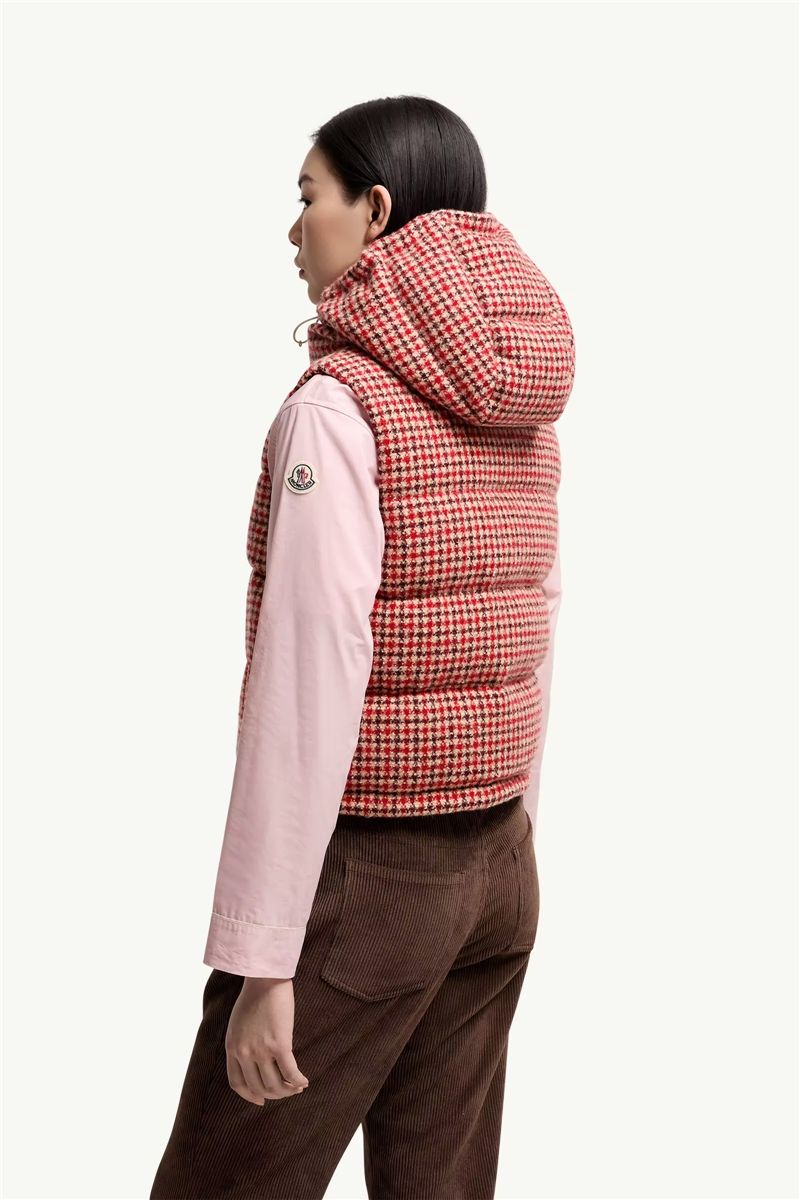 Niverolle houndstooth wool blend down gilet