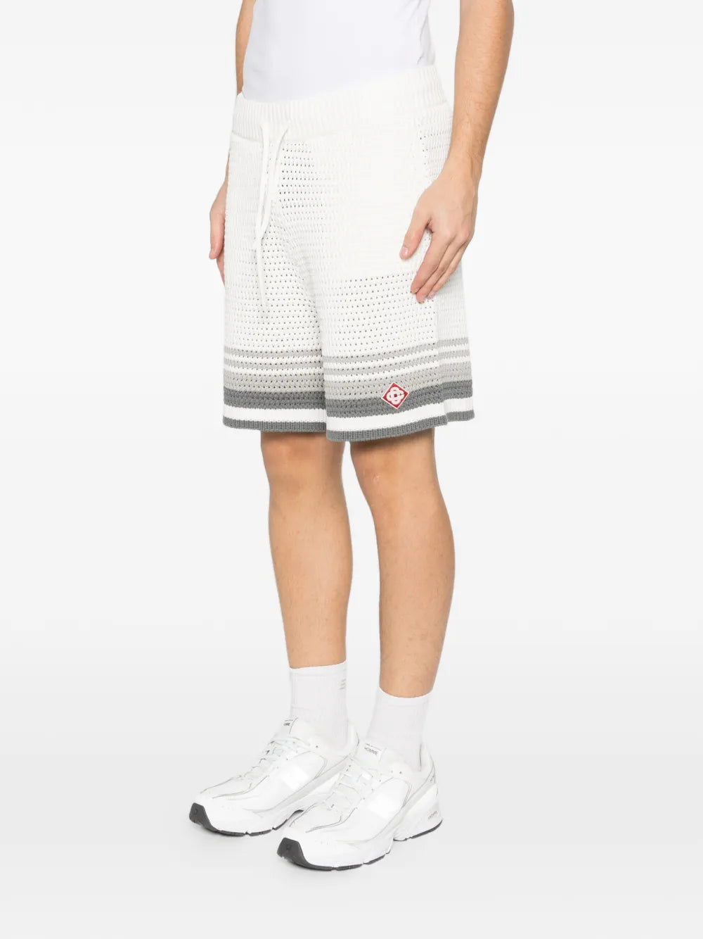 Crochet striped shorts