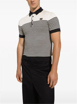 STRIPED LOGO-EMBROIDERED POLO SHIRT