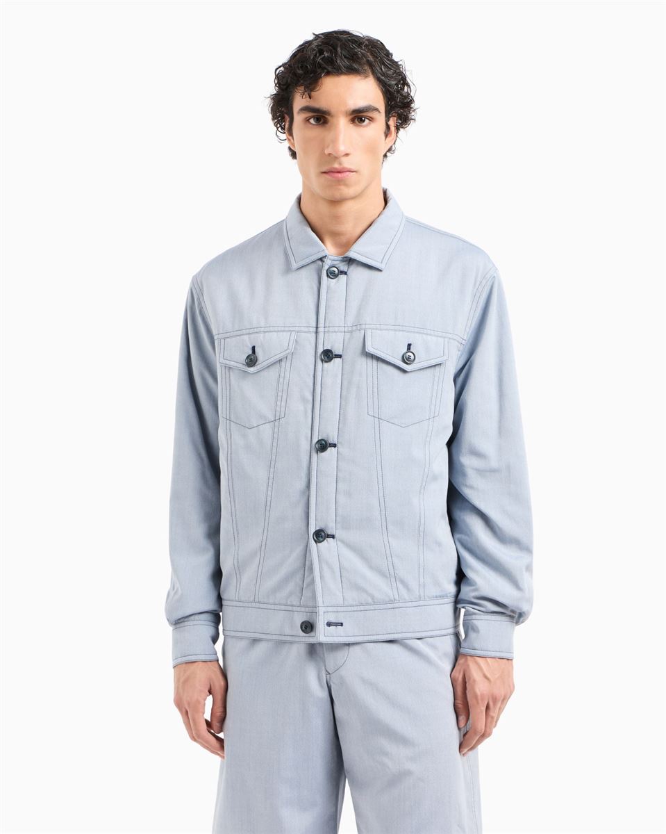 blouson in silk canvas
