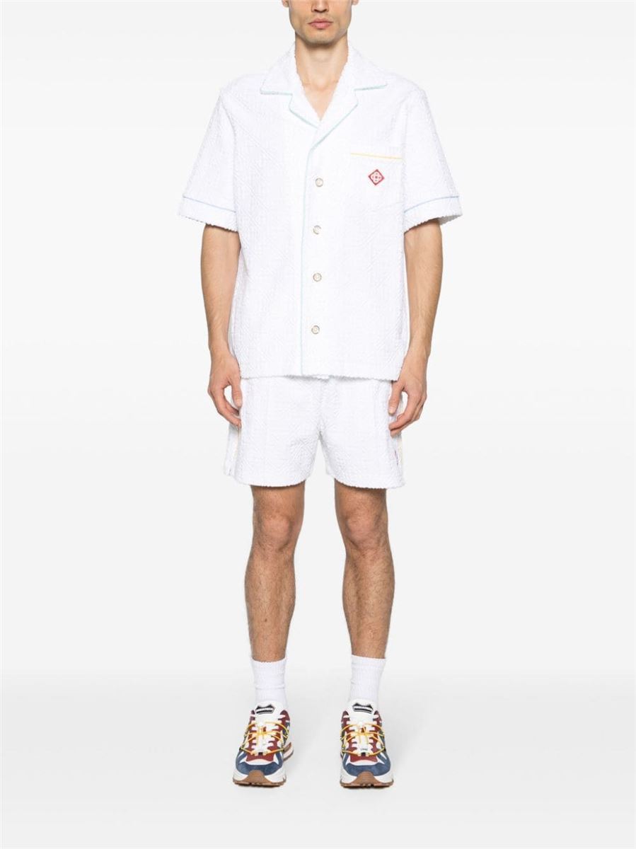 TOWELLING-FINISH MONOGRAM SHIRT CASABLANCA